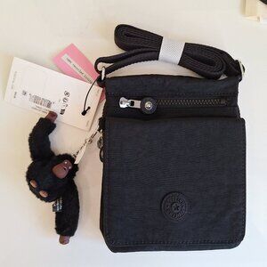 NIB - Kippling Eldorado crossbody bag in Black Tonal with Monkey Charm